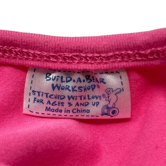 Build-A-Bear Cheerleading Outfit Pink & White Top & Shorts For Stuffed Animals - Picture 3 of 12